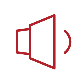 Icon of a speaker depicting volume