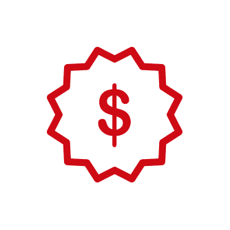 Dollar icon enclosed in a cloud with sharp edges