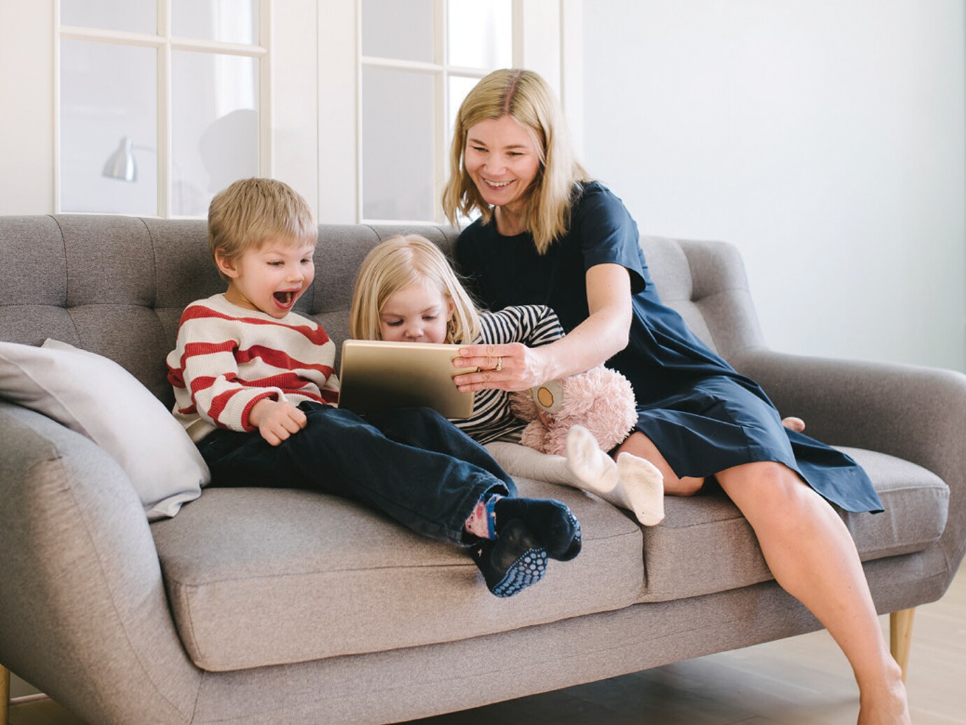 Happy Family on Couch