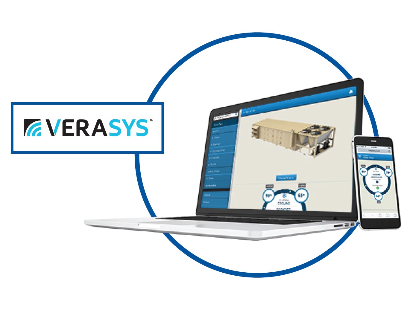 Verasys Controls Showing the Configuration and Performance of a Building's Coleman Packaged Rooftop Unit.